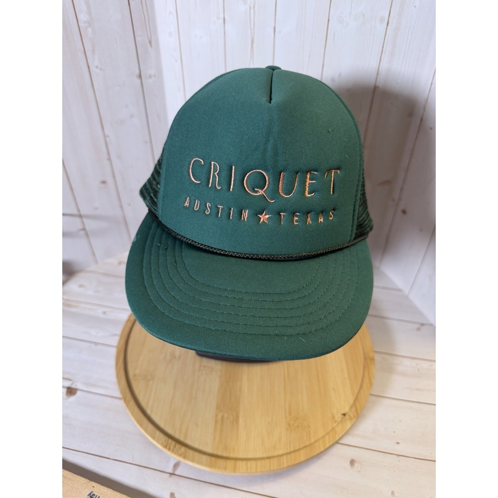Criquet Vtg Golf Trucker Hat All Mesh Snapback Adjustable Green Cap OSFA